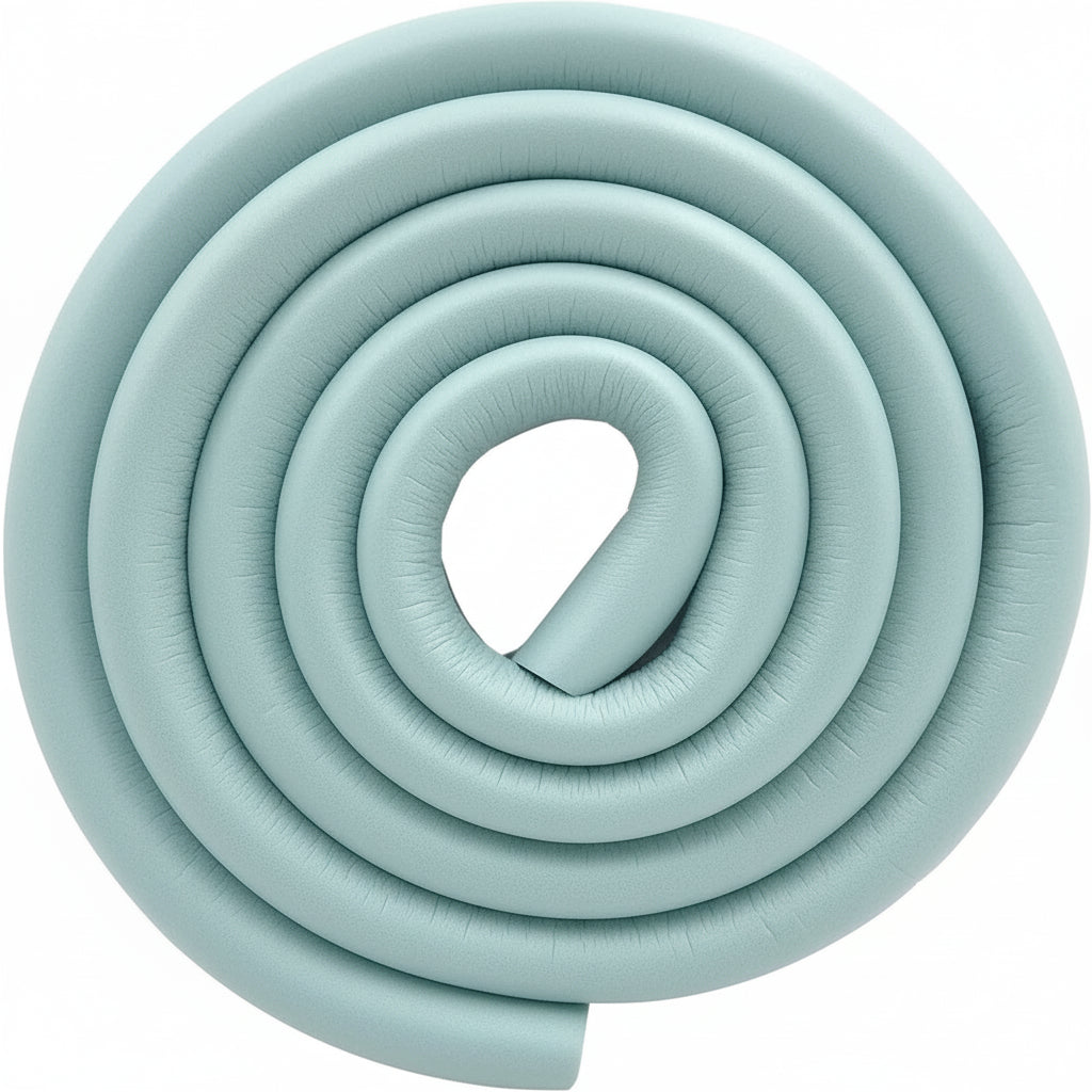 Soft foam edge guard cushioning impact on furniture edges