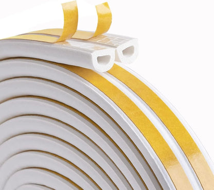 Close-up of foam weather strip showing soft texture