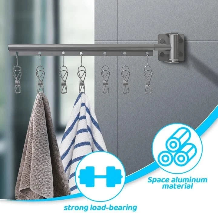 Foldable clothes airer extended for drying laundry and garments
