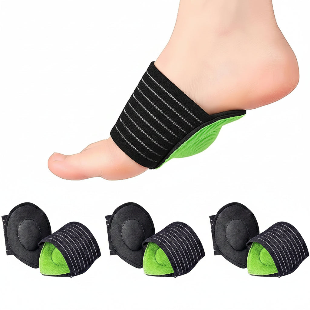 Arch support insoles inside sports shoes for active lifestyle comfort