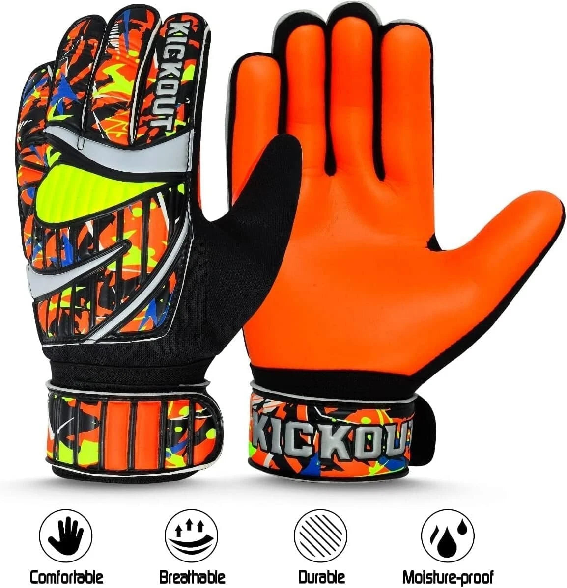 Close up of goalkeeper gloves grip foam palm texture