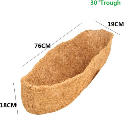 Garden hanging basket coir liner used for plant support