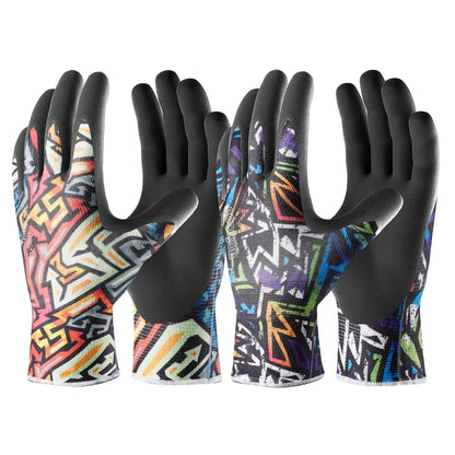 Protective gardening gloves used for outdoor plant work
