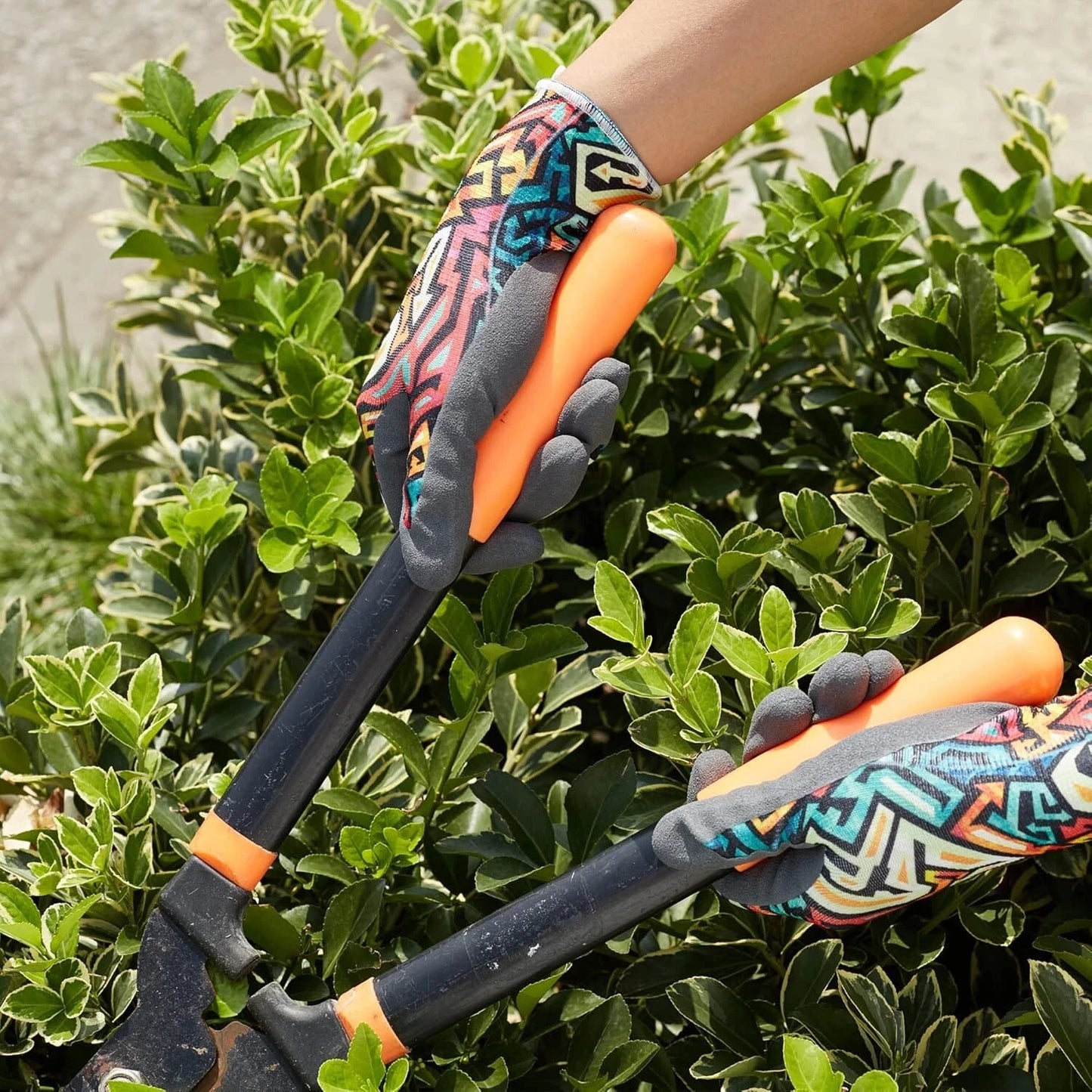 Gardening work gloves used while planting and handling soil