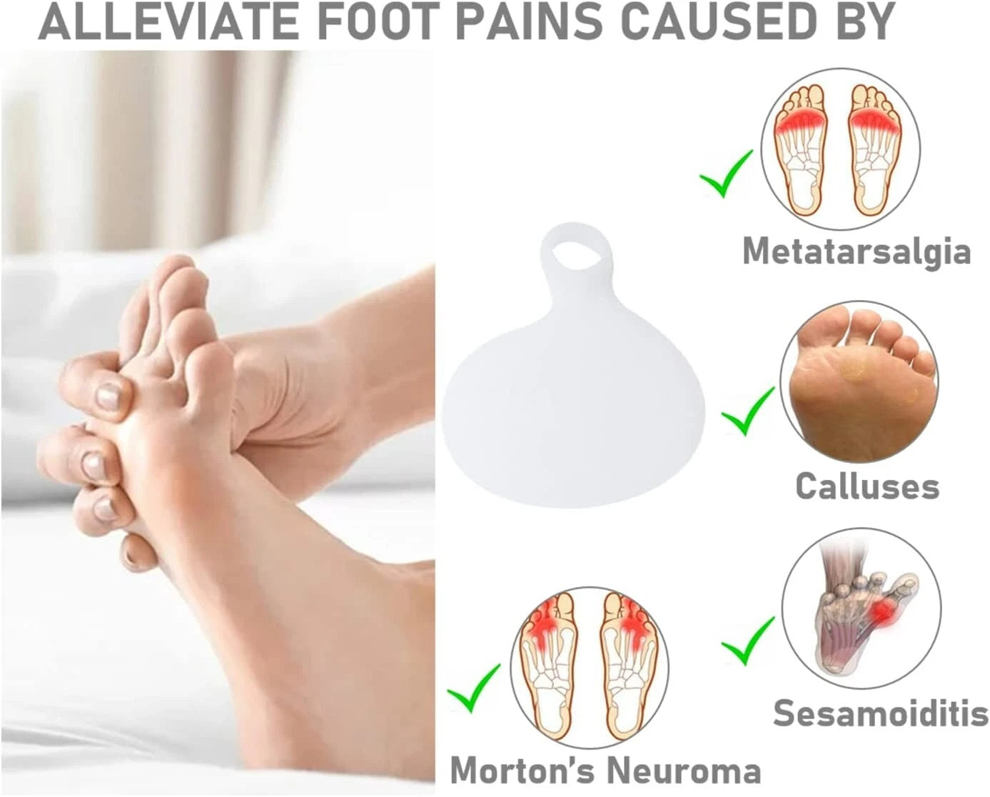 Gel pads used in high heels for added comfort