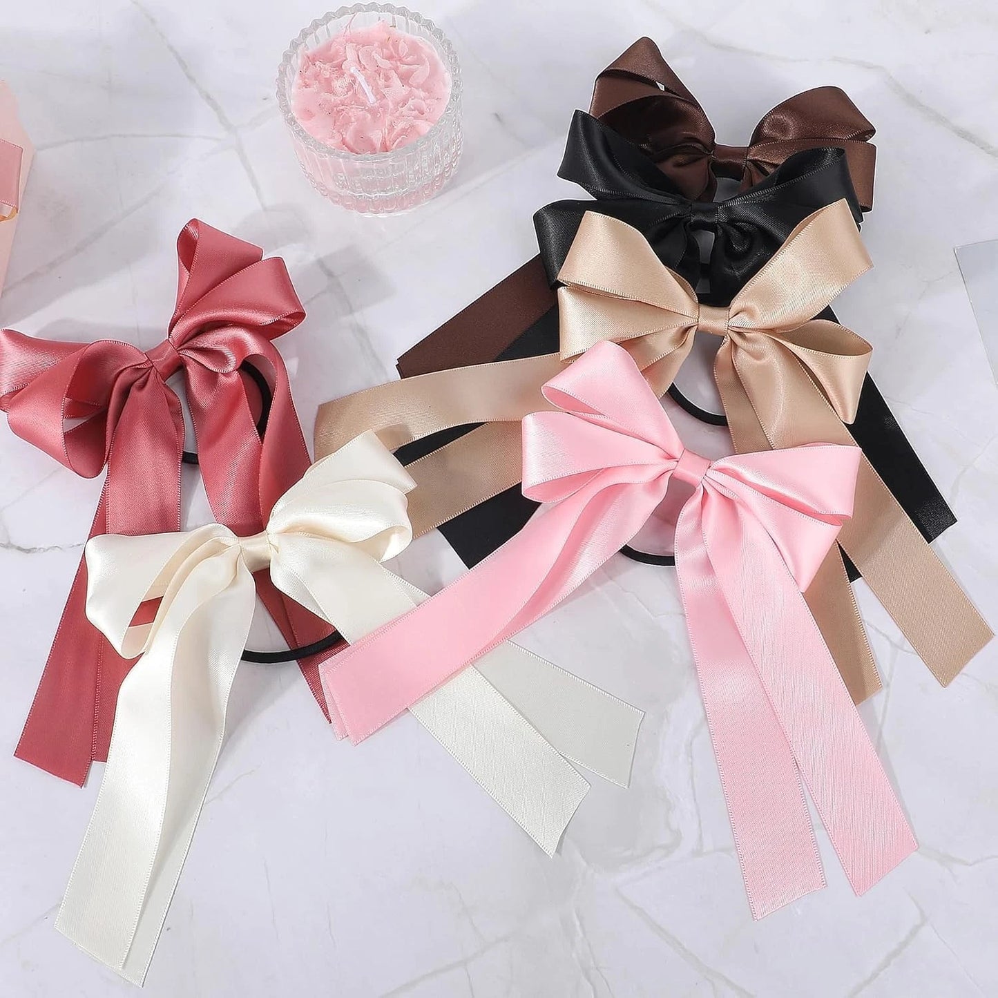 Girls hair bows used for ponytail hairstyle accessory