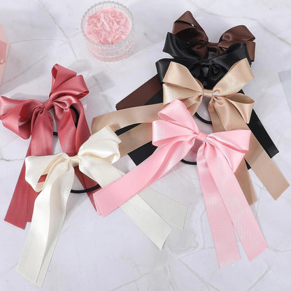Girls hair bows used for ponytail hairstyle accessory