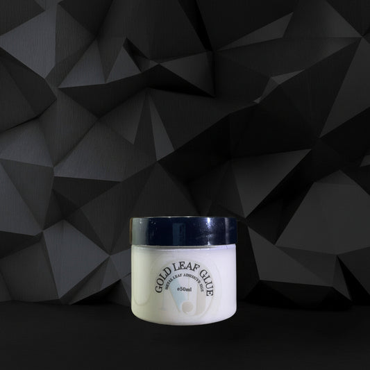 Gold leaf adhesive glue container for gilding projects