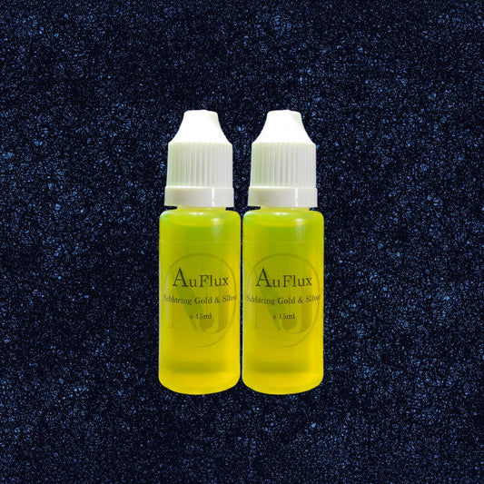 Gold and silver soldering flux bottles for metalwork