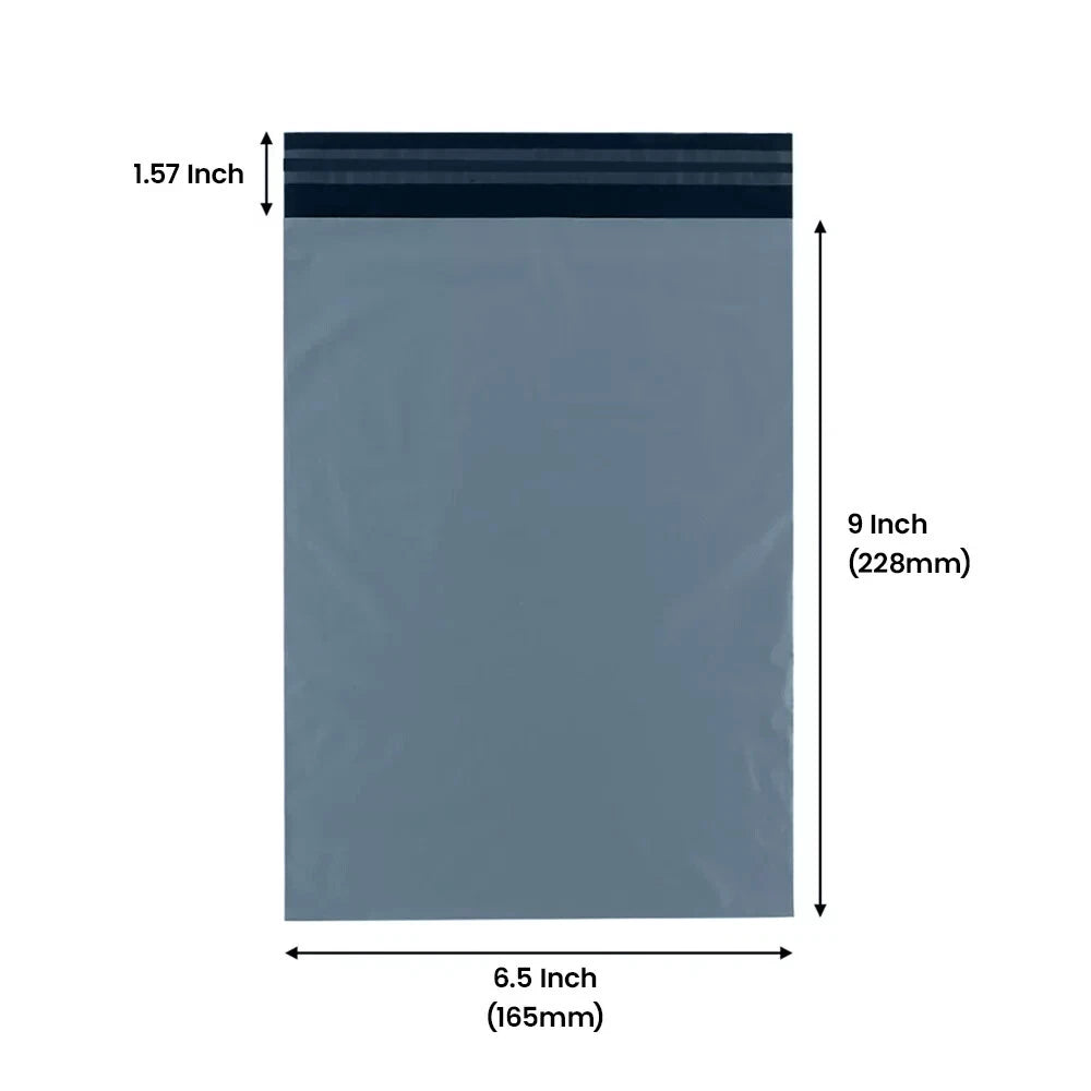 Stack of grey parcel mailing bags for packaging storage use