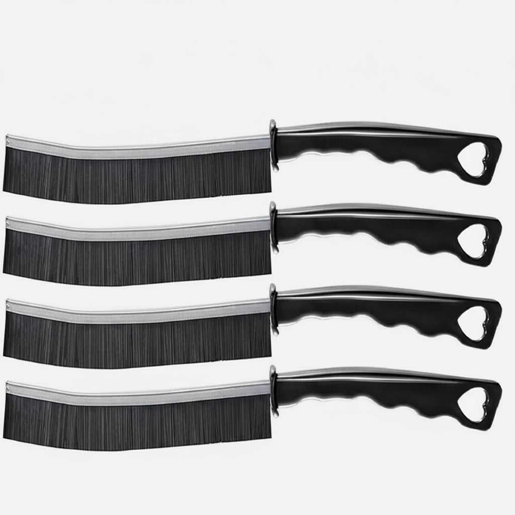 Close up of strong bristles for grout cleaning performance