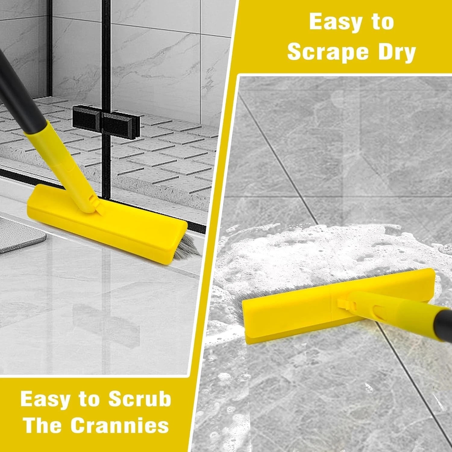 Grout scrubbing brush for tile and floor cleaning