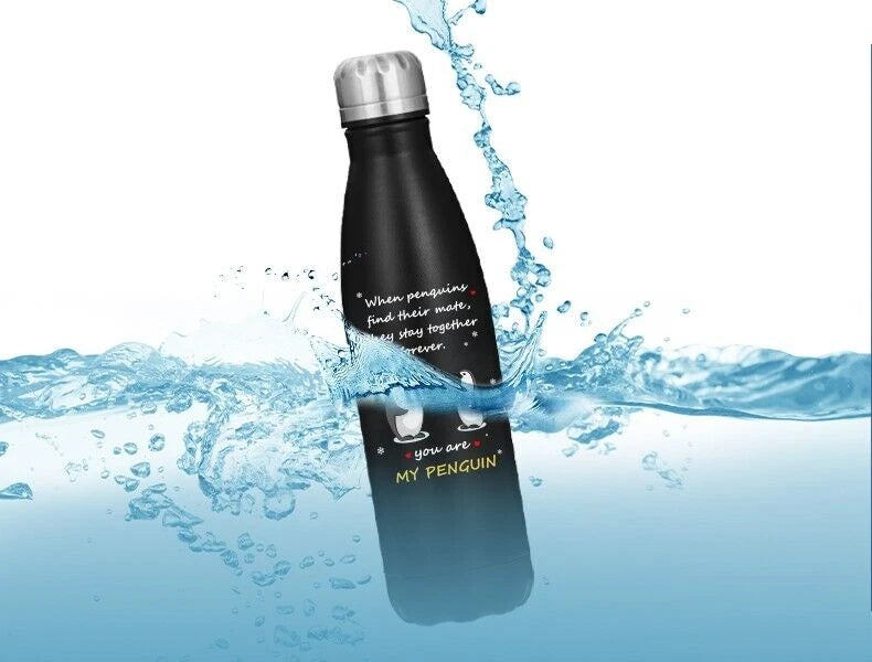 Gym water bottle stainless steel reusable hydration bottle
