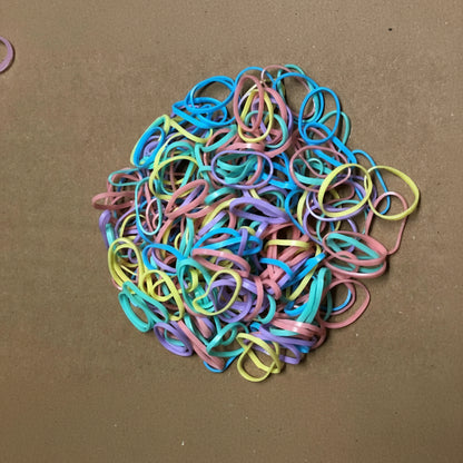 Hair braiding elastic bands in multiple color options