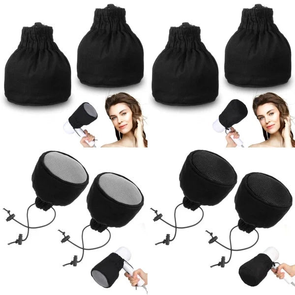 Hair dryer diffuser collapsible attachment for curly hair styling