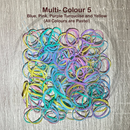 Bulk pack of hair elastics in different quantities