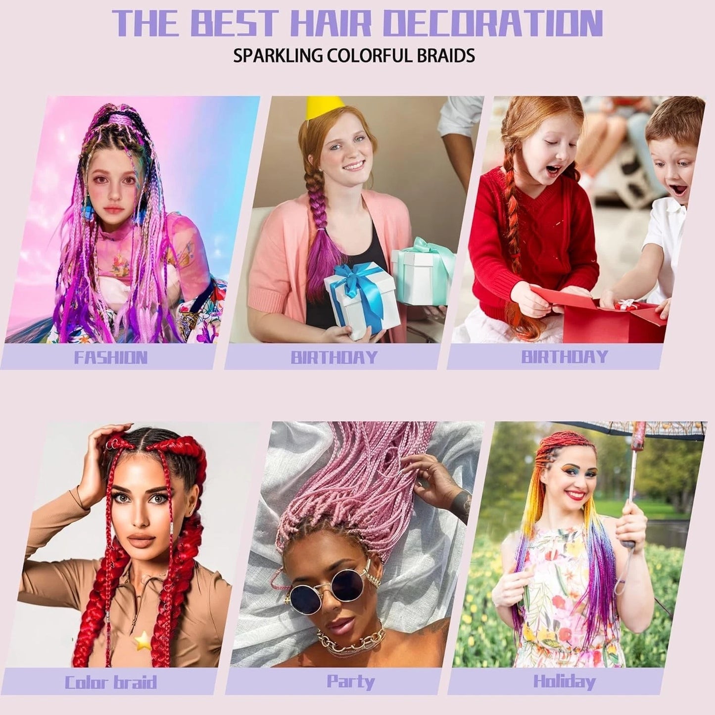 Hair extensions braids used in salon styling UK