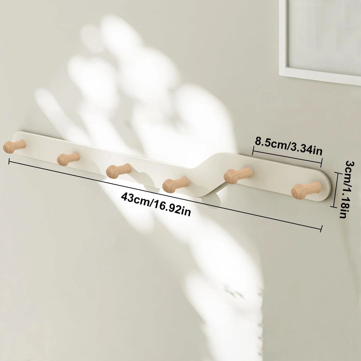 Hallway wall organiser coat rack for neat home storage
