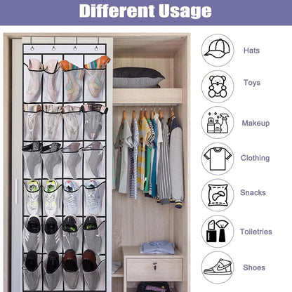 Multi-purpose hanging organizer for shoes and accessories