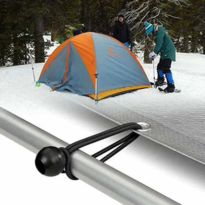 Close-up of heavy duty elastic bungee cord showing strong stretch