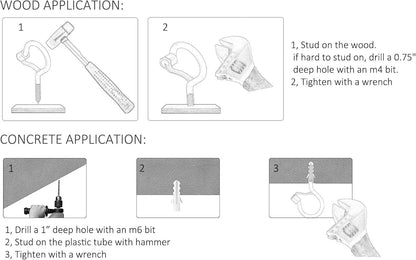 Heavy duty metal hooks suitable for indoor and outdoor use