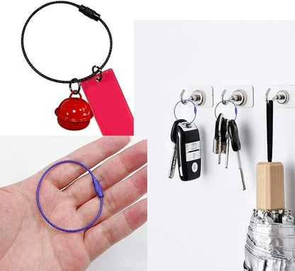 Heavy duty wire keychain rustproof durable metal design
