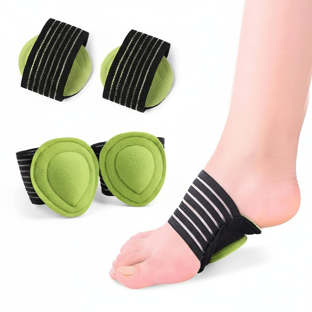 Close-up of heel pain relief insole with soft cushioning layer
