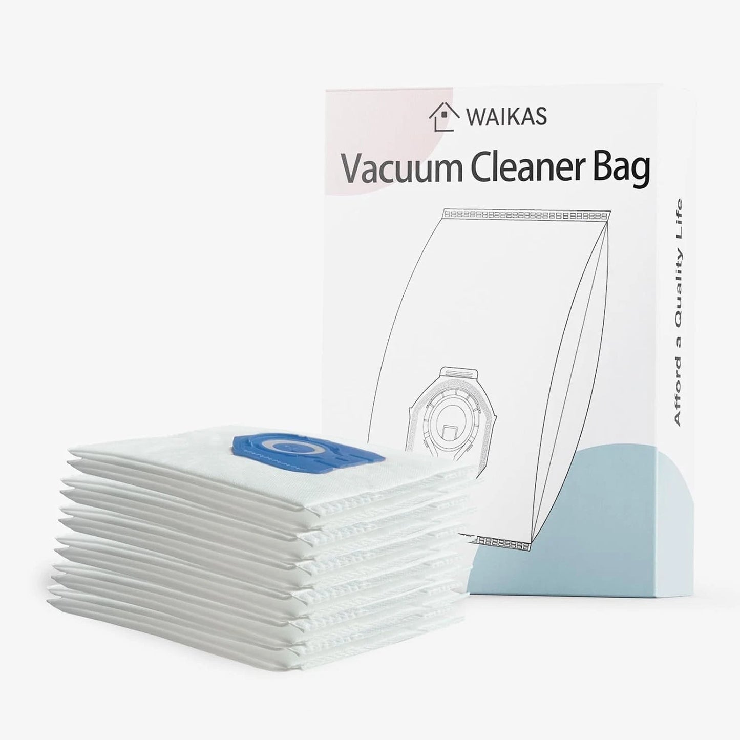 High filtration vacuum bag trapping dust and fine particles inside