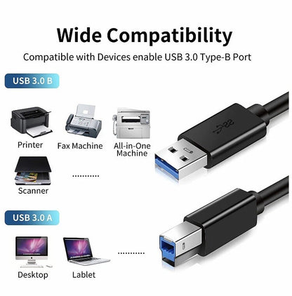 High speed USB cable for fast data transfer printing