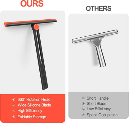 Home cleaning glass squeegee with ergonomic handle design