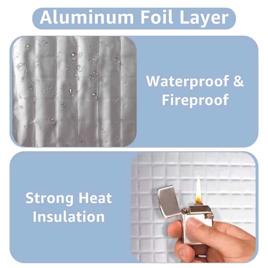 Home pipe insulation foil wrap used on water pipes for protection