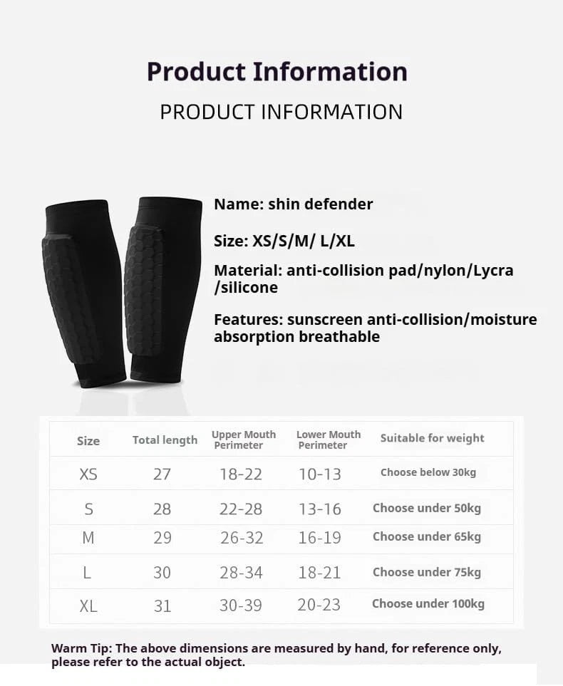 Honeycomb shin guard padding close detail impact absorption