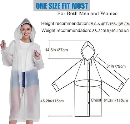 Hooded raincoat used by family for outdoor weather protection
