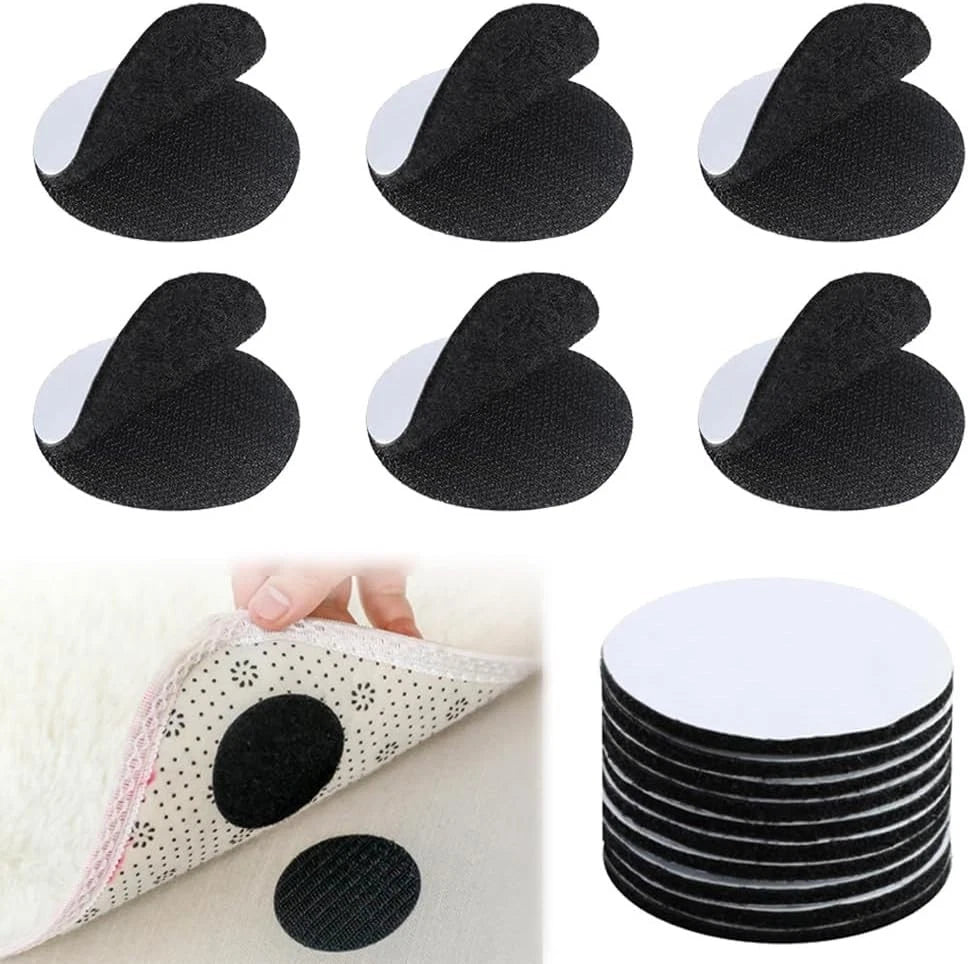 Hook and loop dots rug gripper 50mm anti slip tape