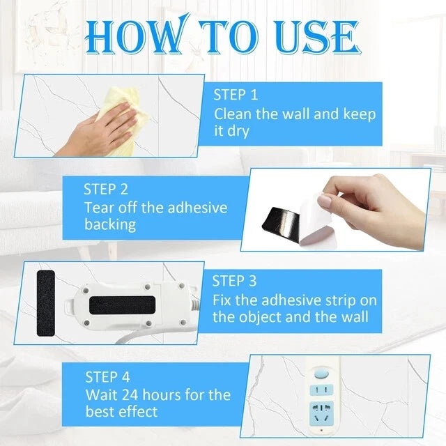 Hook and loop strips packaging with multiple pads included