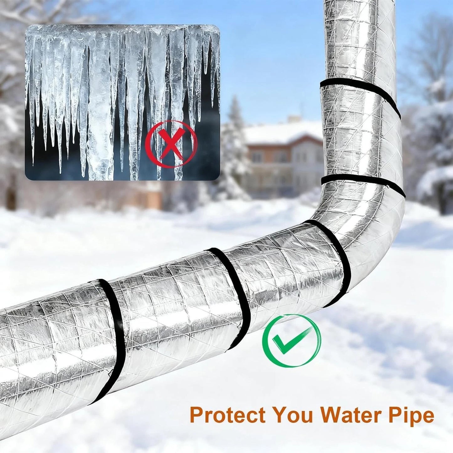 HVAC pipe wrap foam insulation for heating and cooling systems