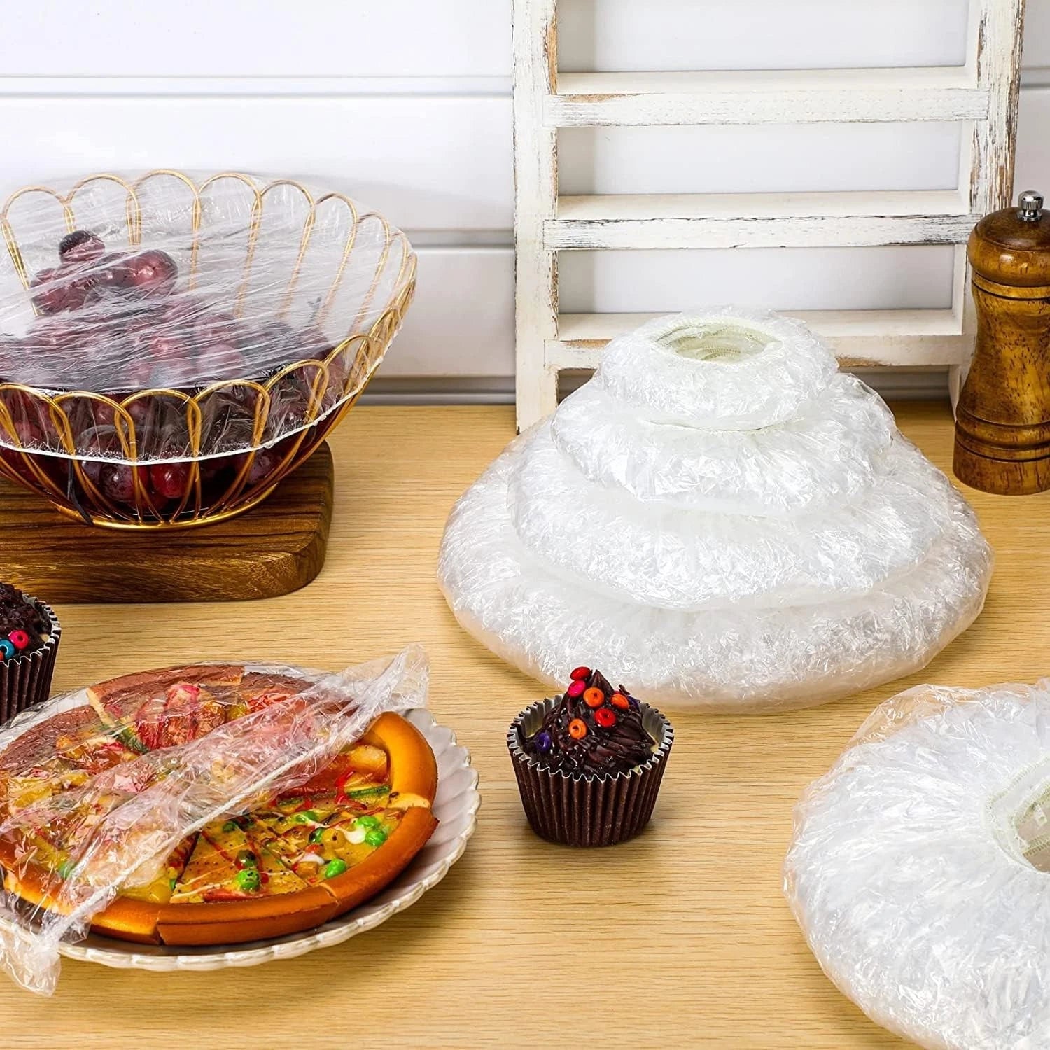 Hygienic food cover bags used for bowls and plates storage protection