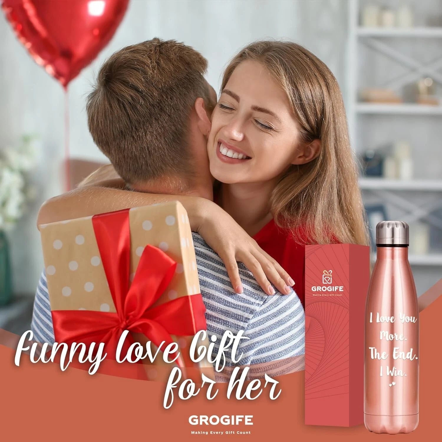 Insulated water bottle for keeping hot and cold drinks fresh