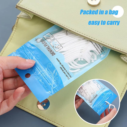 Interdental tooth cleaning floss pick used for gums