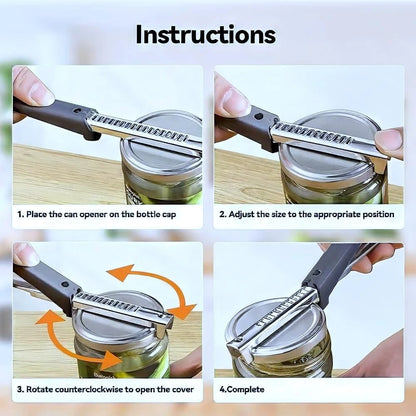 Jar opener designed for weak hands making lid opening easier