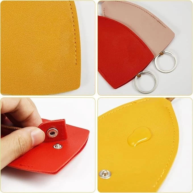 Key holder case being held showing compact size