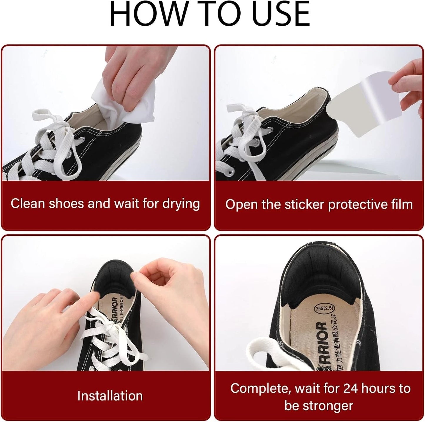 Heel liner pads suitable for kids and adults footwear comfort