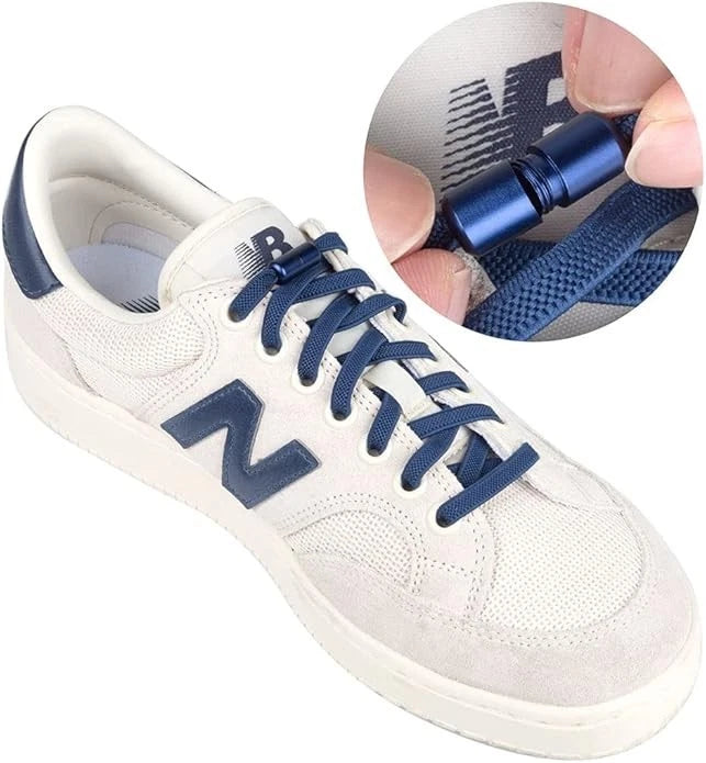 Kids and adults no tie laces in black and white colours