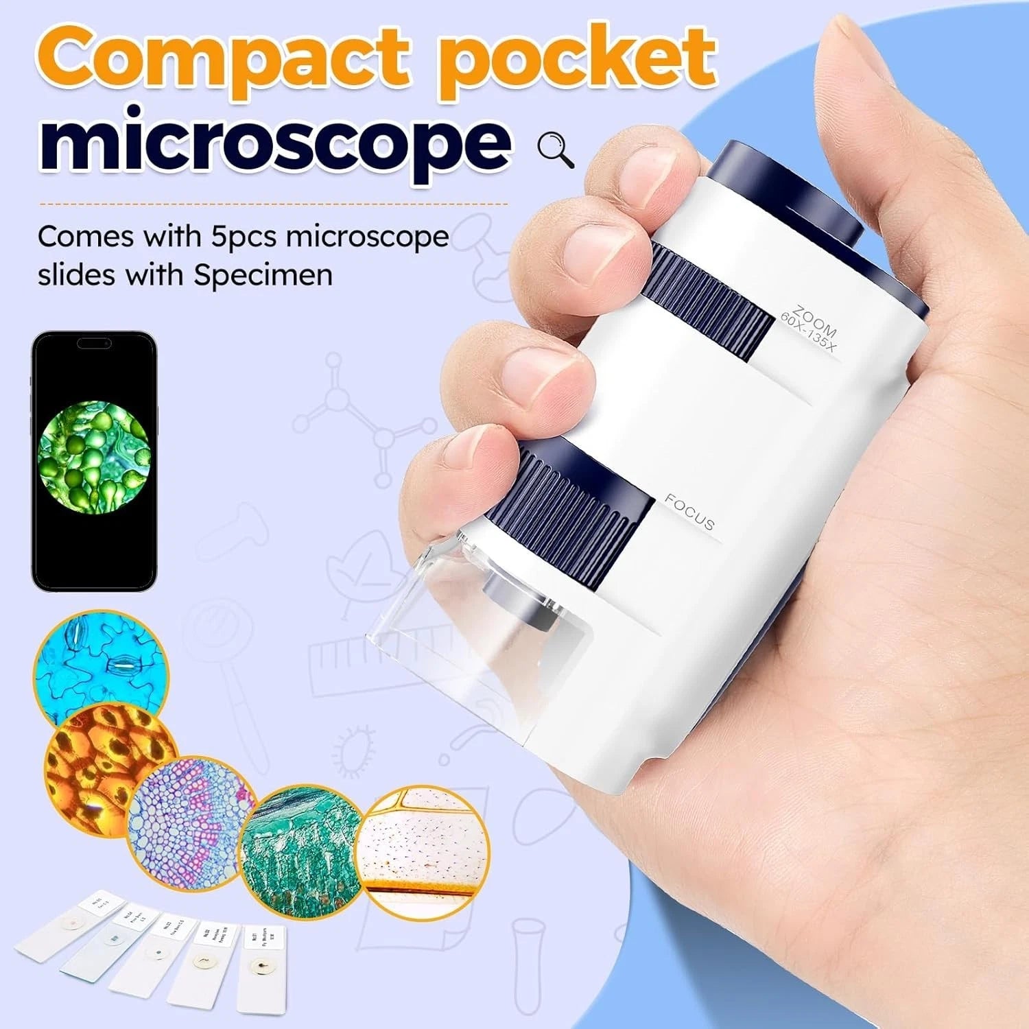 Kids educational microscope used for nature observation