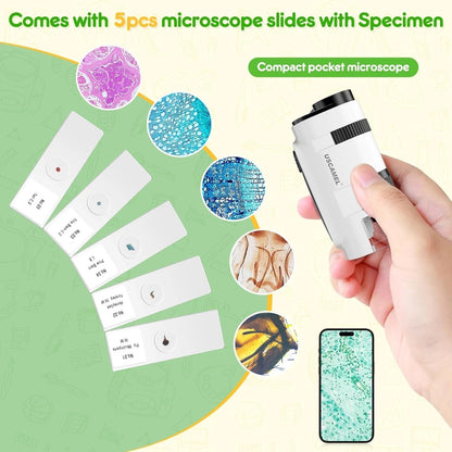 Kids educational mini microscope used for school science projects