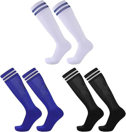 Kids football sleeve socks 3 pairs set for sports use