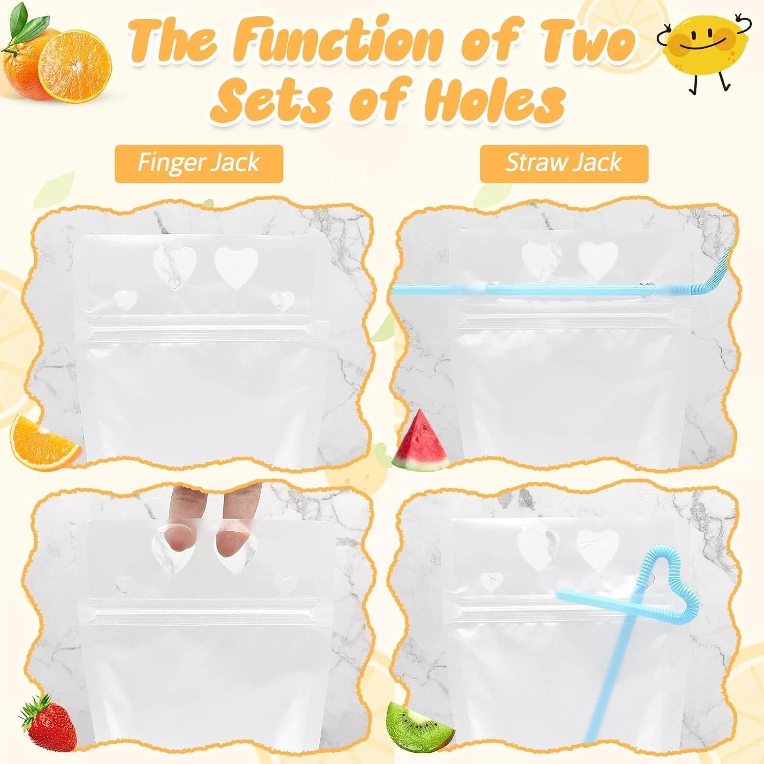 Kids party drink pouch bag for fun and celebration