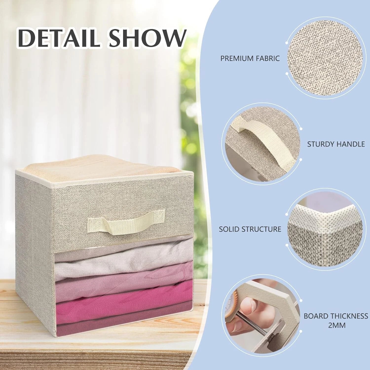 Kids toy storage cube box used for easy room organization