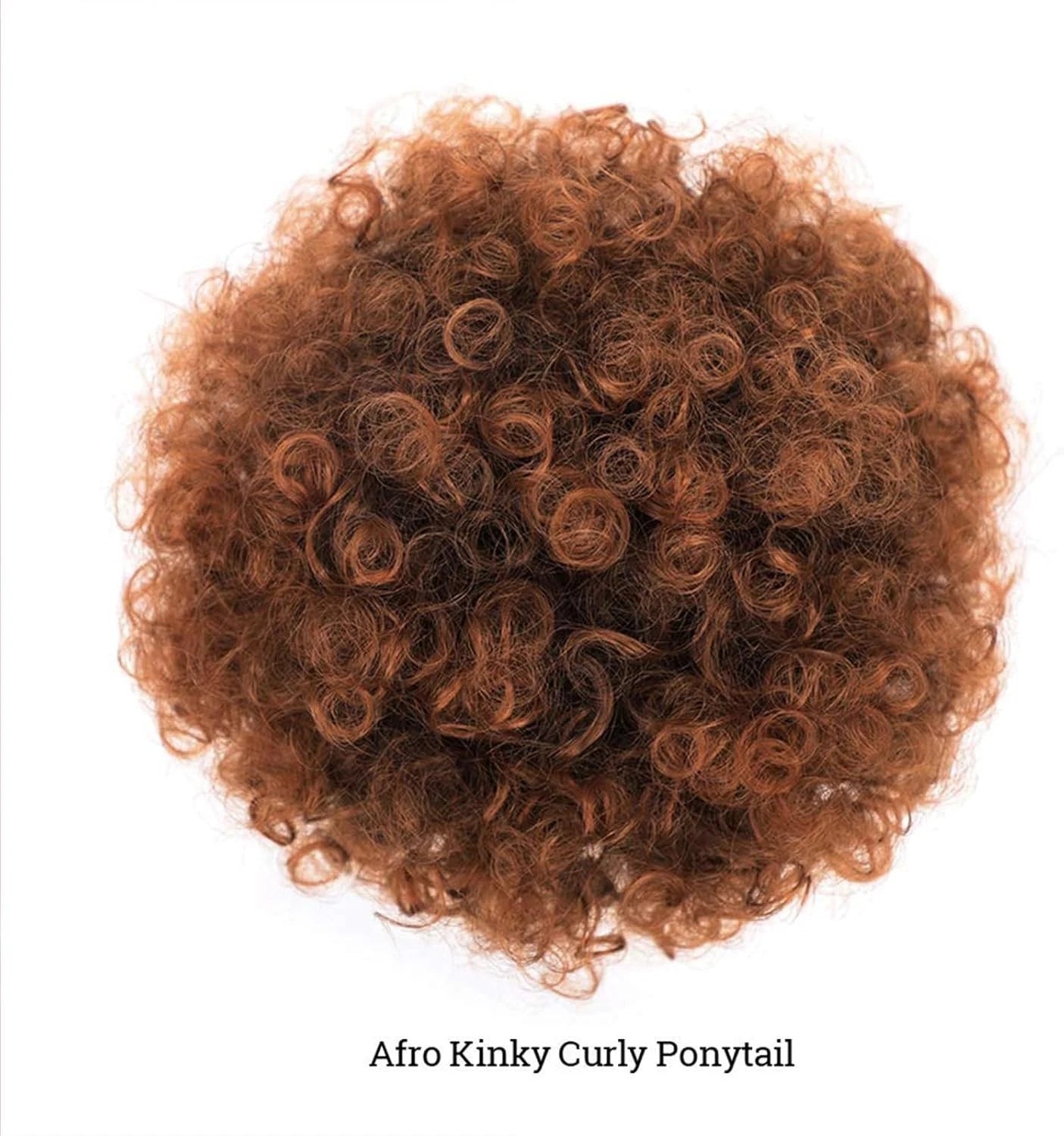 Kinky curly chignon hairpiece styled into elegant updo