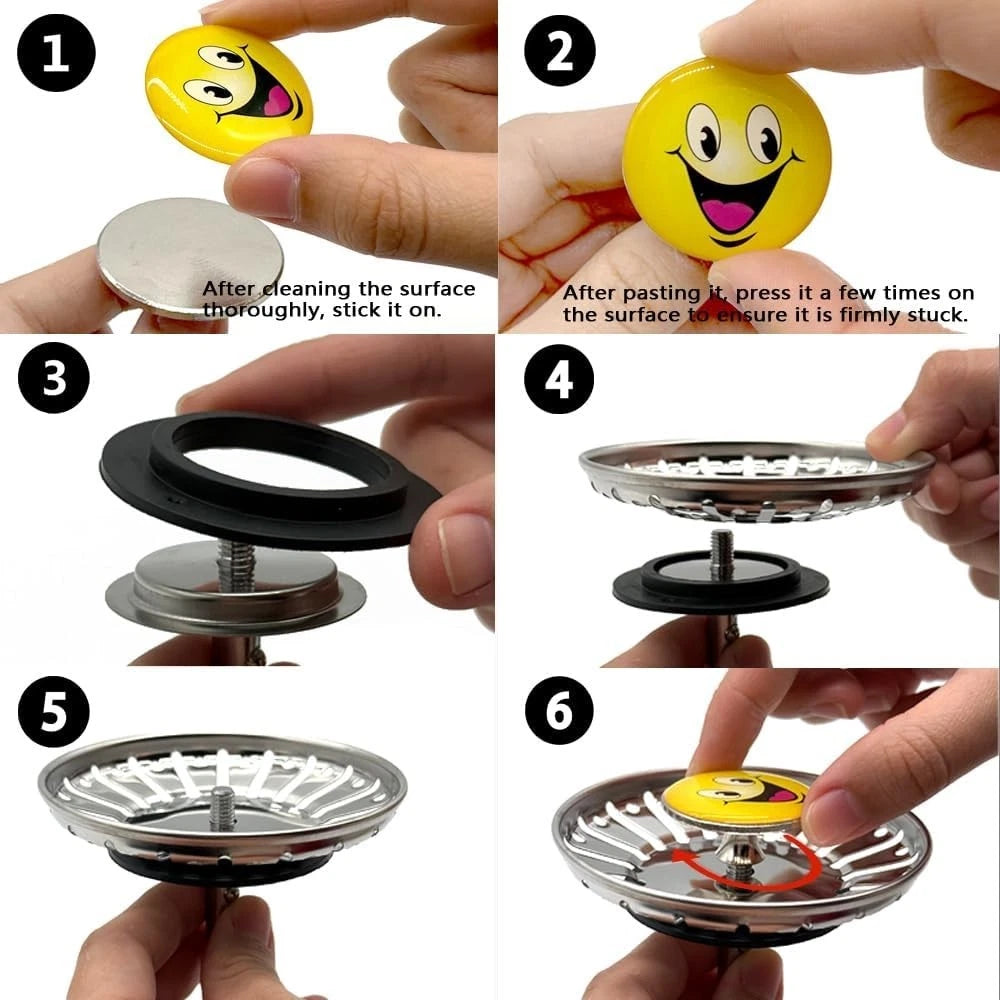 Kitchen basin strainer allowing smooth water flow drainage